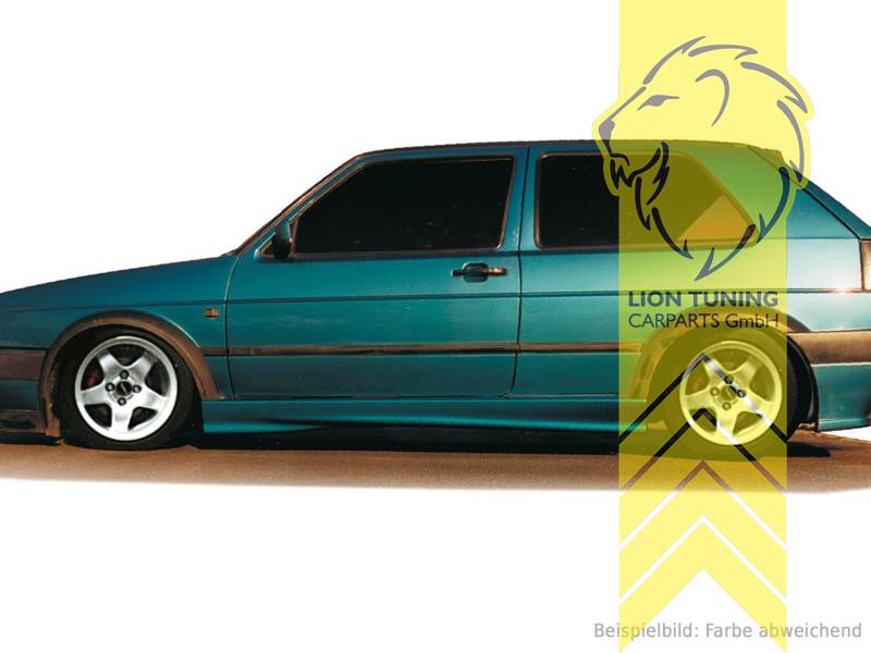 schwarz matt, ohne Ausschnitt für Plastikradläufe, nur passend für 3-Türer, ABS Kunststoff, schwarz - lackierfähig, Eintragungsfrei / mit ABE