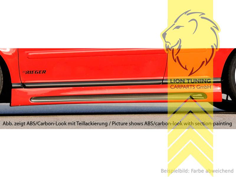 carbon Optik, ABS Kunststoff, schwarz - lackierfähig, Eintragungsfrei / mit ABE