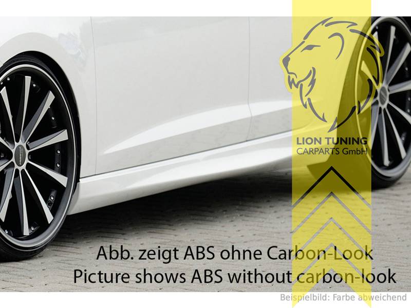 carbon Optik, ABS Kunststoff, schwarz - lackierfähig, Eintragungsfrei / mit ABE