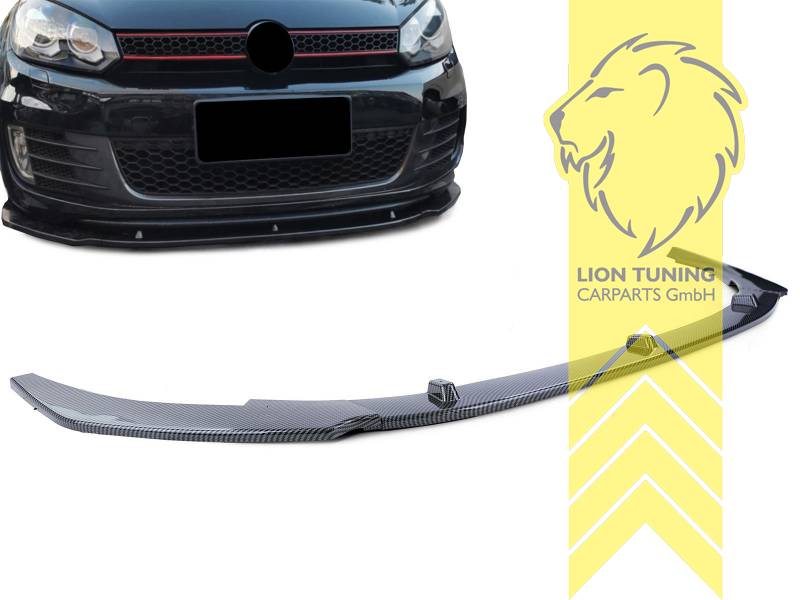 Liontuning - Tuningartikel für Ihr Auto  Lion Tuning Carparts GmbH  Frontspoiler Spoilerlippe für VW Golf 7 GTI Limousine Variant Schwarz  Hochglanz