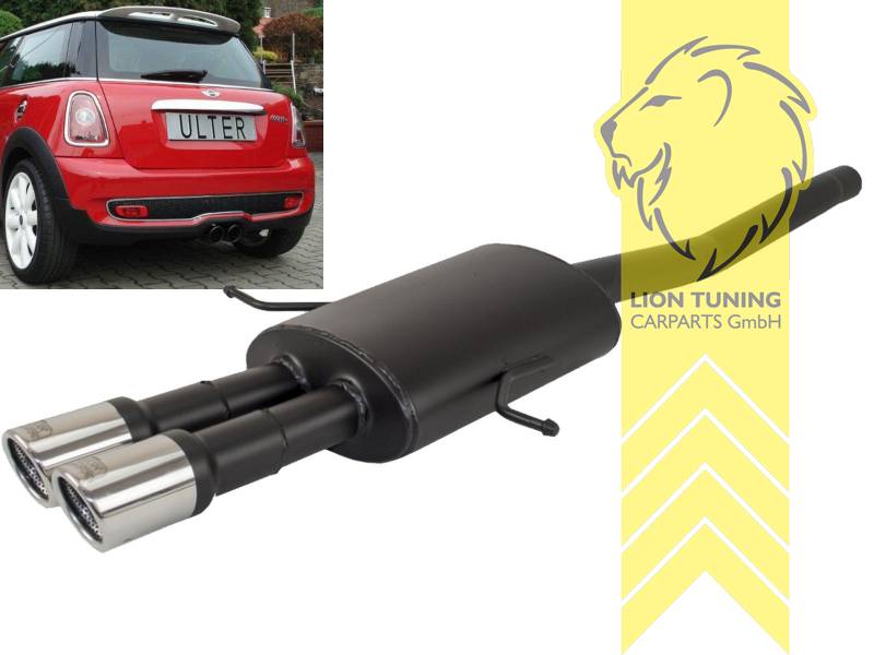 Liontuning - Tuningartikel für Ihr Auto  Lion Tuning Carparts GmbH Ulter  Sport Endschalldämpfer für MINI Cooper S R56 1.6i 2x70mm