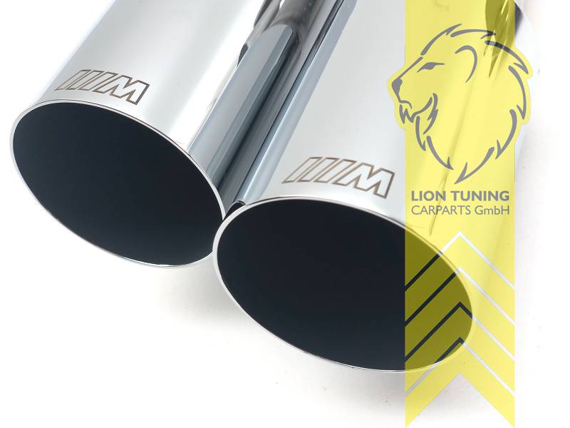 Liontuning - Tuningartikel für Ihr Auto  Lion Tuning Carparts  GmbHEdelstahl Endrohre Auspuff Blende 2 Rohr Kit für BMW F30 F31
