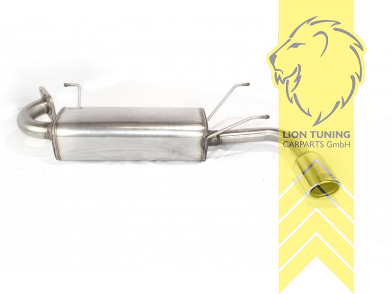 1 x 90mm, Edelstahl, Eintragungsfrei / mit ABE