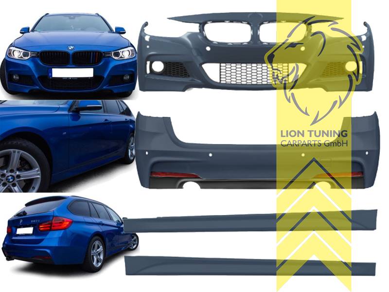 Liontuning - Tuningartikel für Ihr Auto  Lion Tuning Carparts GmbH  Stoßstangen Set Body Kit für BMW F31 Touring auch für M-Paket für SRA für  PDC
