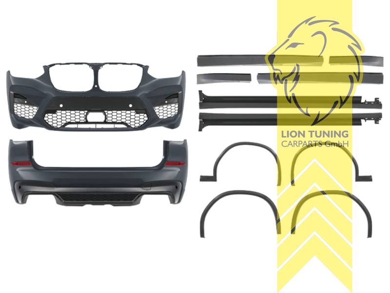 Liontuning - Tuningartikel für Ihr Auto  Lion Tuning Carparts GmbH  Stoßstangen Set Body Kit für BMW X3 G01 auch für M-Paket für 6 PDC