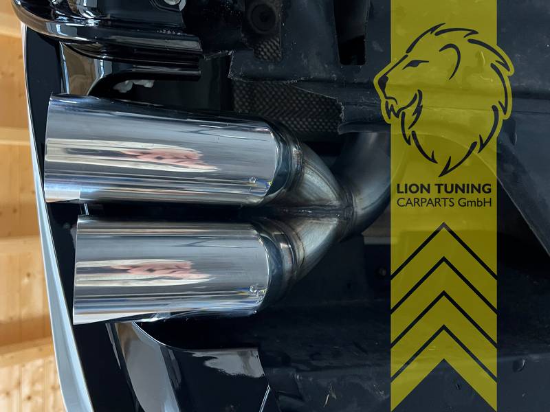 Liontuning - Tuningartikel für Ihr Auto  Lion Tuning Carparts GmbH  Universal Edelstahl Carbon Endrohr Auspuff Blende 93mm