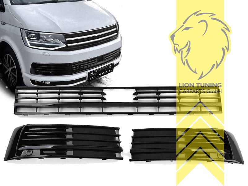 Liontuning - Tuningartikel für Ihr Auto  Lion Tuning Carparts GmbH Gitter  für Frontstoßstange VW Polo 9N3 GTI Optik 3-teilig