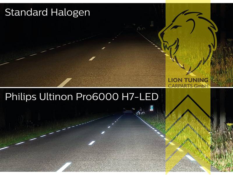 Philips Ultinon Pro6000 H7 LED Set für VW Tiguan ll Typ 5N 2016-2020  Zulassung mit Straßenzulassung