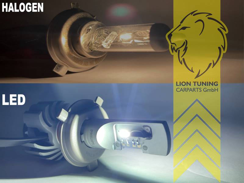 Liontuning - Tuningartikel für Ihr Auto  Lion Tuning Carparts GmbH H4  Birnen Leuchtmittel 55 Watt Xenon Optik XE.RAY 6000K