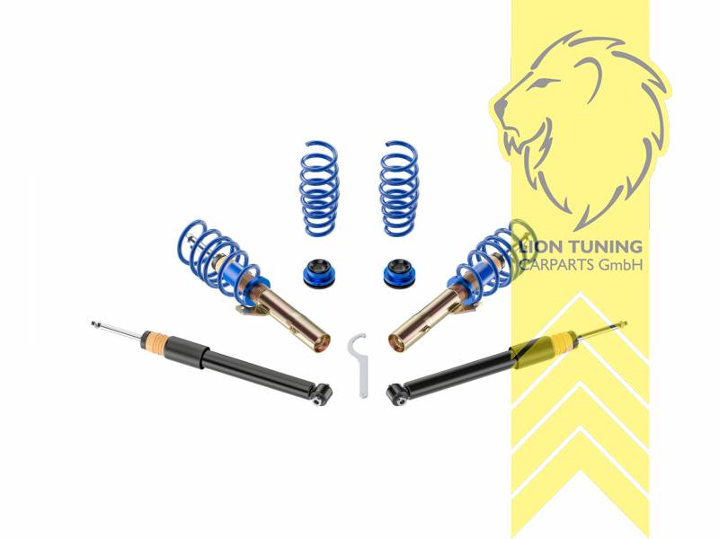 fest, blau, Für Fahrzeuge mit einem Federbeinklemmdurchmesser an der Vorderachse von 55mm, Stahl verzinkt, Eintragungspflichtig / Teilegutachten liegt bei