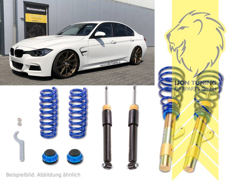 nur für Fahrzeuge mit Allrad, fest, blau, nicht passend für M3, nicht passend für M4, Für Fahrzeuge ohne elektronische Dämpferregelung, Stahl verzinkt, Eintragungspflichtig / Teilegutachten liegt bei