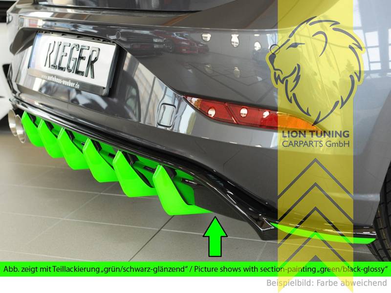 Liontuning - Tuningartikel für Ihr Auto  Lion Tuning Carparts GmbH Rieger  Heckansatz Heckspoiler Diffusor für VW Polo 6R
