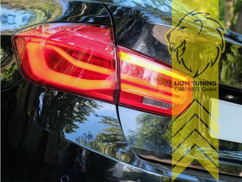 Liontuning - Tuningartikel für Ihr Auto  Lion Tuning Carparts GmbH Light  Bar LED Rückleuchten Heckleuchten für BMW 3er F30 Limousine rot