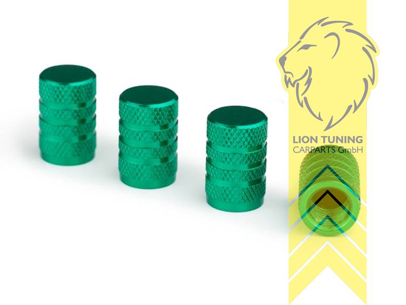 Liontuning - Tuningartikel für Ihr Auto  Lion Tuning Carparts GmbH  Universal Aluminium Ventil Kappen Set für Auto Motorrad Fahrrad Reifen  eloxiert gold
