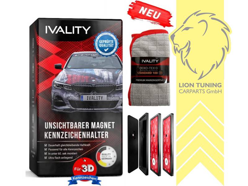 für 3D Kennzeichen, für 1 Kennzeichen