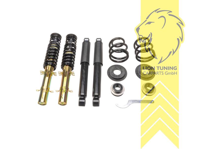 fest, Schwarz, Bei Fahrzeugen mit werkseitiger Tieferlegung reduziert sich die angegebene Tieferlegungsrate um das Maß der werkseitigen Tieferlegung., Nur für Allradfahrzeuge (4WD, 4x4, 4Motion usw.)., Stahl verzinkt, Eintragungspflichtig / Teilegutachten liegt bei