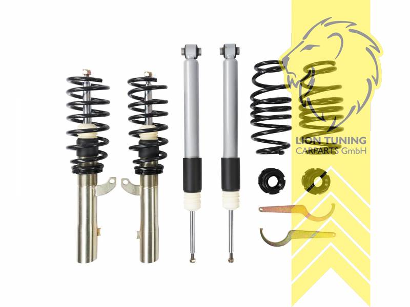 fest, Schwarz, Bei Fahrzeugen die mit elektronischer Dämpferregelung DCC ausgerüstet sind ist diese stillzulegen., Stahl verzinkt, Eintragungspflichtig / Teilegutachten liegt bei