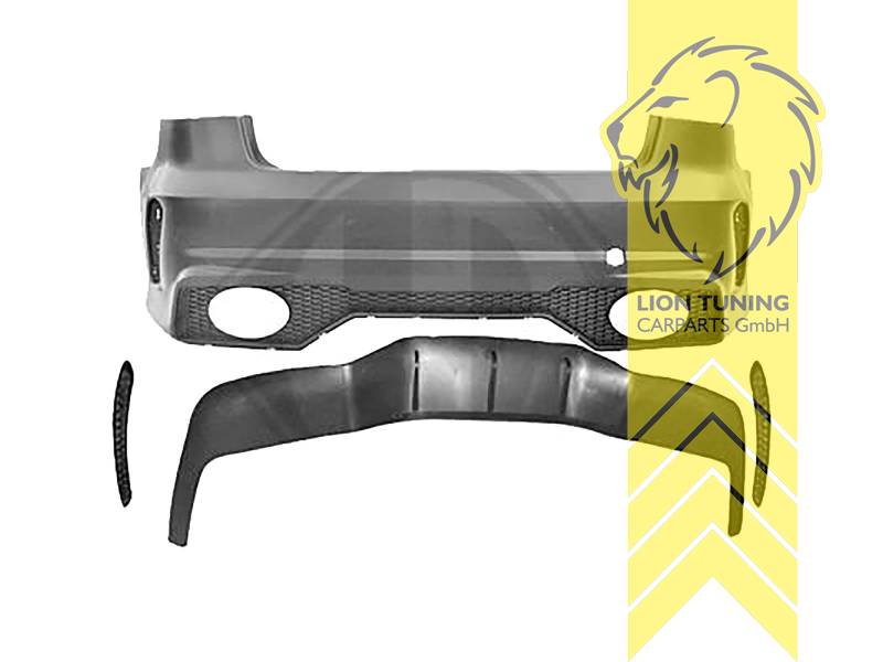 Ersatzteile von äquivalenter Qualität für die Besitzer des Fahrzeugs (entspr. EU-Verordnung 46/2010), PP Kunststoff, grundiert, für Fahrzeuge mit oder ohne PDC - Löcher sind angezeichnet, Eintragungsfrei / mit ABE