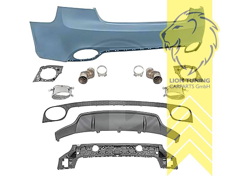 Ersatzteile von äquivalenter Qualität für die Besitzer des Fahrzeugs (entspr. EU-Verordnung 46/2010), PP Kunststoff, grundiert, für Fahrzeuge mit oder ohne PDC - Löcher sind angezeichnet, Eintragungsfrei / mit ABE