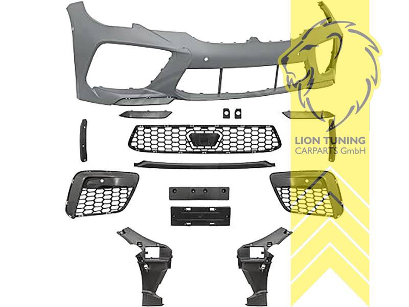 Ersatzteile von äquivalenter Qualität für die Besitzer des Fahrzeugs (entspr. EU-Verordnung 46/2010), PP Kunststoff, grundiert, für Fahrzeuge mit PDC, für Fahrzeuge mit Radar (ACC), Eintragungsfrei / mit ABE