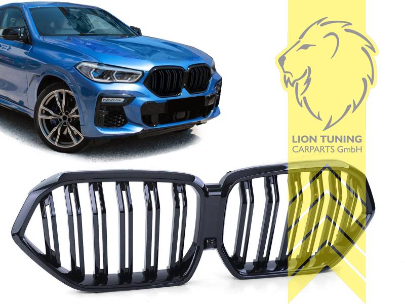 Doppelsteg, schwarz glänzend, ABS Kunststoff, Eintragungsfrei / als Ersatzteil verwendbar