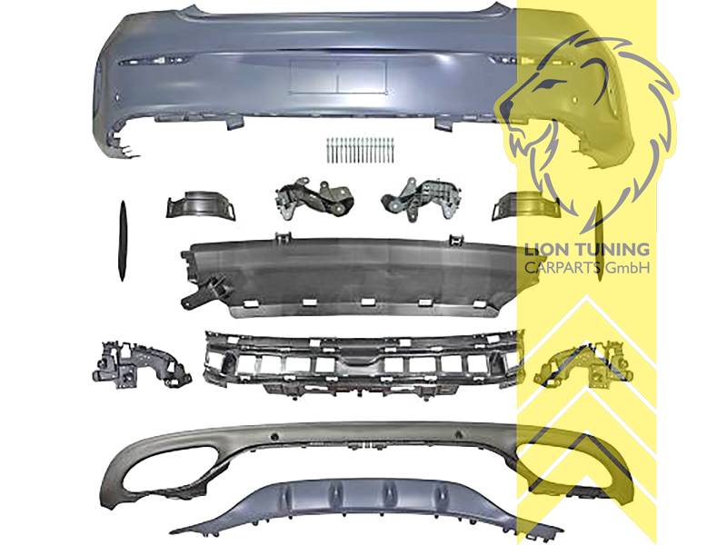 Ersatzteile von äquivalenter Qualität für die Besitzer des Fahrzeugs (entspr. EU-Verordnung 46/2010), PP Kunststoff, grundiert, für Fahrzeuge mit PDC, Eintragungsfrei / mit ABE