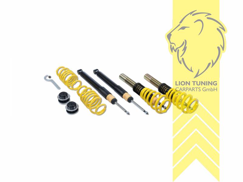 ST XA (mit Härteverstellung), gelb, Bei Fahrzeugen die mit elektronischer Dämpferregelung ausgerüstet sind ist diese gemäß der Anleitung stillzulegen. Elektroniksatz zur Stilllegung KW Nr. 68510144., Nicht für Fahrzeuge mit Niveauregulierung, bzw. nur wenn die Niveauregulierung entsprechend eingestellt werden kann., Stahl verzinkt, Eintragungspflichtig / Teilegutachten liegt bei