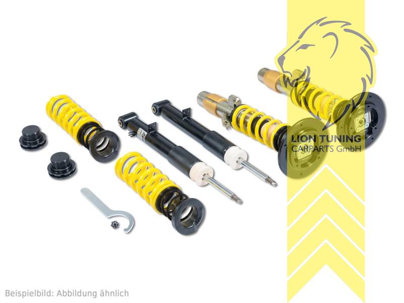 Nur für Fahrzeuge mit einem Klemmdurchmesser an der VA von 55mm., ST XTA ( Härteverstellbar mit Stützlager ), gelb, Bei Fahrzeugen die mit Audi magnetic ride ausgerüstet sind ist diese gemäß der Anleitung stillzulegen. Elektroniksatz zur Stilllegung KW Nr. 68510124., Stahl verzinkt, Eintragungspflichtig / Teilegutachten liegt bei