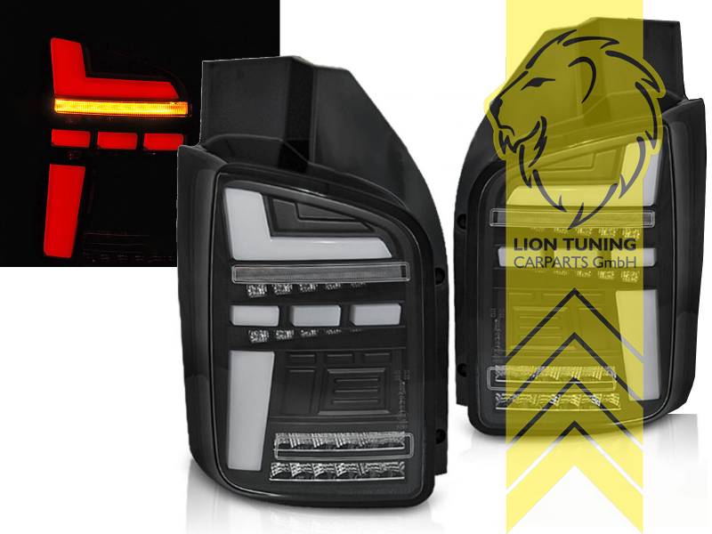 Für Fahrzeuge mit Hecktüren und Halogen ab Werk, dynamischer LED Blinker, LED, schwarz, Eintragungsfrei / mit E-Prüfzeichen