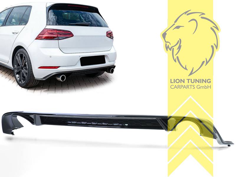 Liontuning - Tuningartikel für Ihr Auto  Lion Tuning Carparts GmbH  Heckansatz Heckspoiler Diffusor für VW Golf 7 Limousine für GTI Optik