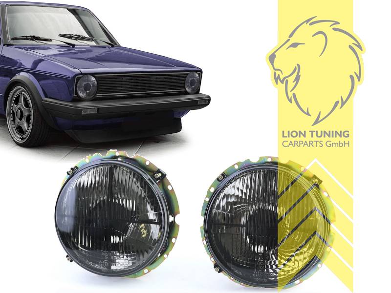 Liontuning - Tuningartikel für Ihr Auto  Lion Tuning Carparts GmbH Design  Scheinwerfer VW Golf 1 Golf 1 Cabrio Caddy 1 schwarz mit Fadenkreuz