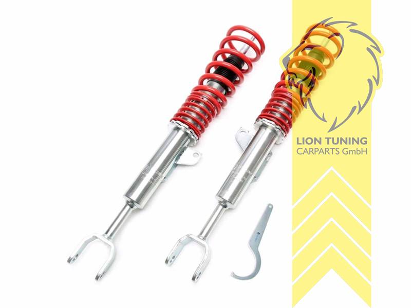 Nur Vorderachse, Hinterachse bleibt original, fest, rot, Bei Einbau mit serienmäßigen Rad-/Reifenkombinationen sind evtl. Spurverbreiterungen erforderlich., Nicht für Allradfahrzeuge (4WD, 4x4, 4Matic, 4Motion usw.), Nicht für Fahrzeuge mit elektronischer Dämpferverstellung., Stahl verzinkt, Eintragungspflichtig / Teilegutachten liegt bei