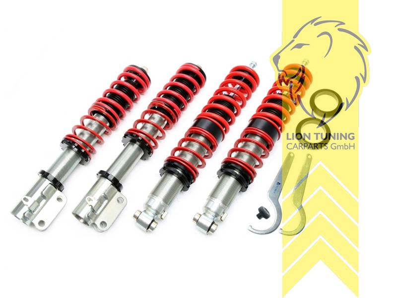 nur für Fahrzeuge mit Allrad, mit Härteverstellung (Druck und Zugstufe gleichzeitig), Zugstufe einstellbar, rot, Bei Einbau mit serienmäßigen Rad-/Reifenkombinationen sind evtl. Spurverbreiterungen erforderlich., Stahl verzinkt, Eintragungspflichtig / Teilegutachten liegt bei