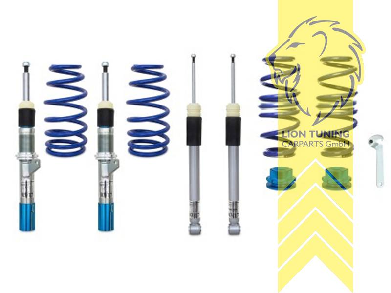 fest, blau, Hinterachsausführung: Mehrlenker (Einzelradaufhängung), Nicht für Fahrzeuge mit elektronischer Dämpferverstellung., Nicht für Allradfahrzeuge (4WD, 4x4, 4Matic, 4Motion usw.), passend für 50/55mm Federbeindurchmesser (Adapter liegt bei), Stahl verzinkt, Eintragungspflichtig / Teilegutachten liegt bei
