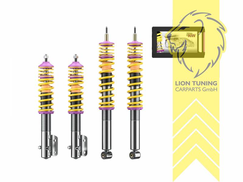 V1, gelb, Dämpfer verfügen über leicht zu bedienende Einstellräder. Bauartbedingt in der Zugstufe nur bei zugänglicher Kolbenstange., Edelstahl, Eintragungspflichtig / Teilegutachten liegt bei