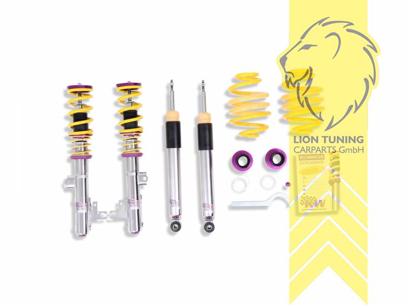 nur passend für Fahrzeuge ohne FlexRide Fahrwerk, V3, gelb, Bei Fahrzeugen mit elektronischer Dämpferregelung muss diese stillgelegt werden. Fahrzeugspezifische KW Stilllegungssätze finden Sie in der Zubehörtabelle., Edelstahl, Eintragungspflichtig / Teilegutachten liegt bei