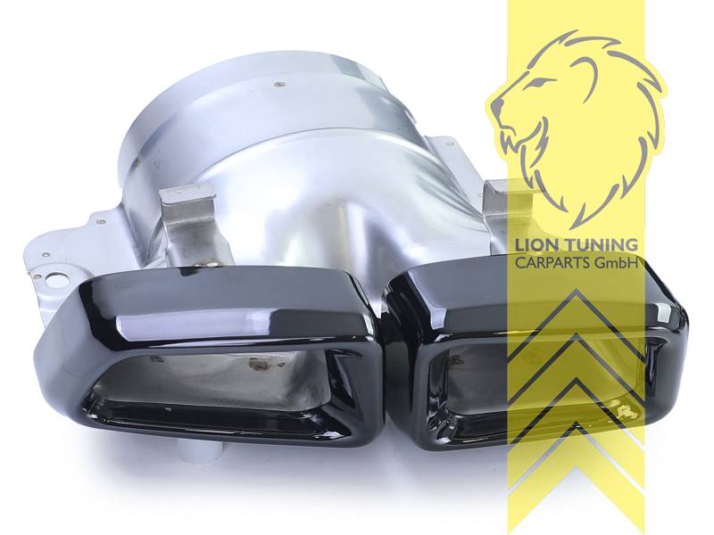 Liontuning - Tuningartikel für Ihr Auto  Lion Tuning Carparts  GmbHHeckansatz Heckspoiler Diffusor für Mercedes GLC X253 mit Endrohren  schwarz