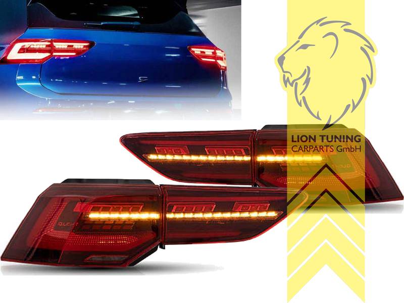 Liontuning - Tuningartikel für Ihr Auto  Lion Tuning Carparts GmbH  Scheinwerfer echtes TFL VW Golf 7 Limousine Variant chrom
