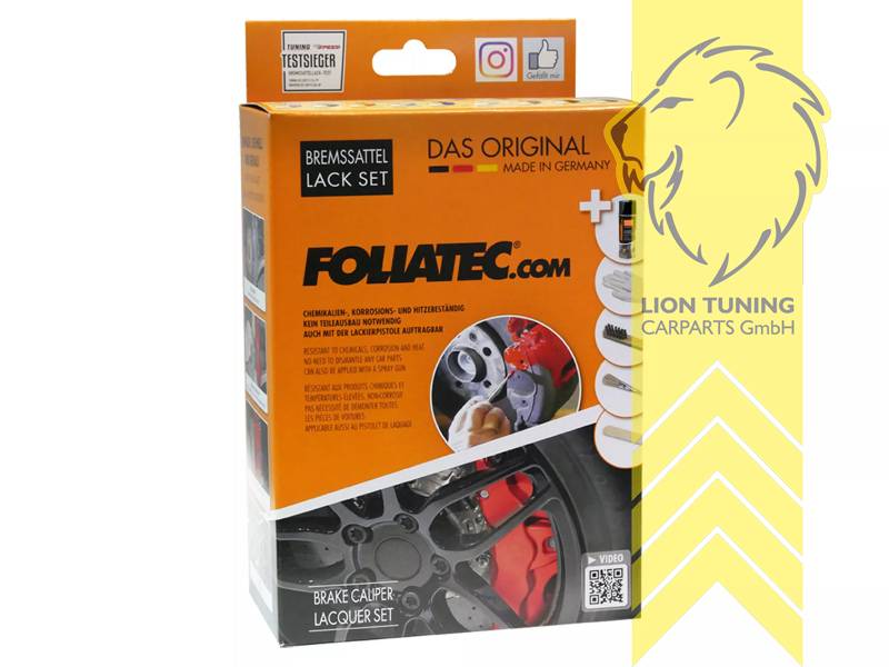 Liontuning - Tuningartikel für Ihr Auto  Lion Tuning Carparts GmbH Foliatec  Bremssattel Lack Set Farbe NEON Gelb