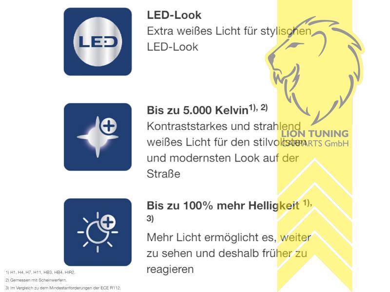 Liontuning - Tuningartikel für Ihr Auto  Lion Tuning Carparts GmbH H15  Birnen Leuchtmittel Osram Cool Blue Intense 15/55W Watt 4200K
