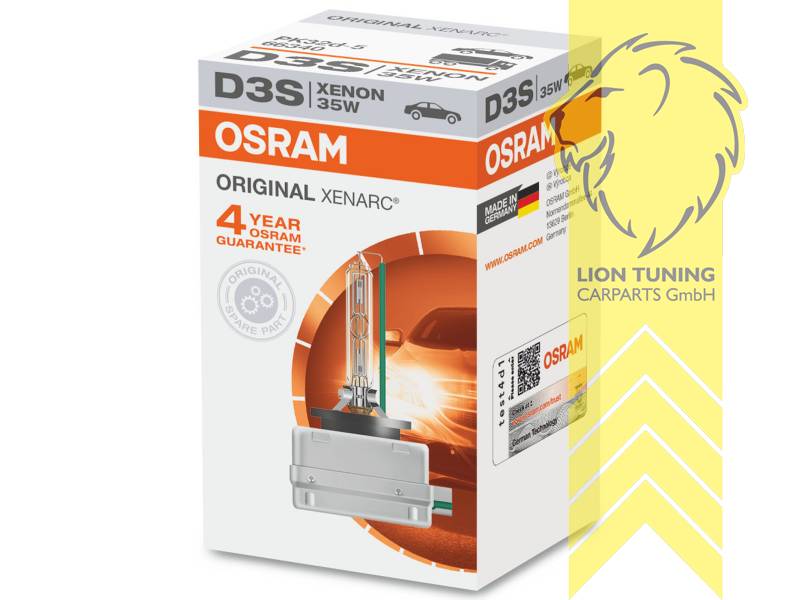 Liontuning - Tuningartikel für Ihr Auto  Lion Tuning Carparts GmbH D3S  Osram Original Xenarc Xenon Brenner 35W