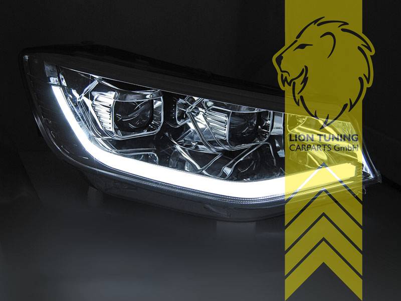 Liontuning - Tuningartikel für Ihr Auto  Lion Tuning Carparts GmbH Light  Tube Inside Scheinwerfer Audi A4 B6 8E LED Tagfahrlicht schwarz