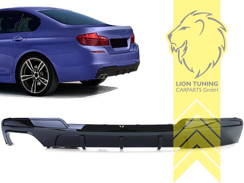 Liontuning - Tuningartikel für Ihr Auto  Lion Tuning Carparts  GmbHHeckansatz Heckspoiler Diffusor für BMW F10 Limousine F11 Touring für  M-Paket schwarz gla