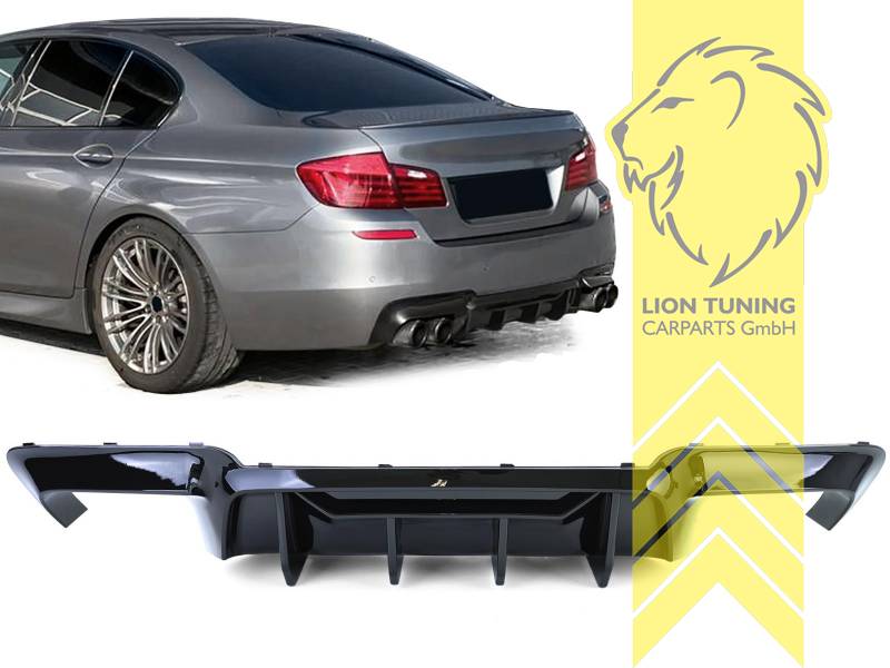 Liontuning - Tuningartikel für Ihr Auto  Lion Tuning Carparts GmbH  Heckansatz Heckspoiler Diffusor BMW 5er F10 Limousine Sport Optik