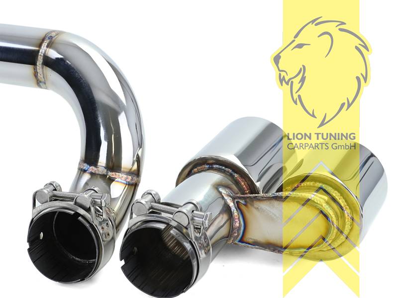 Liontuning - Tuningartikel für Ihr Auto  Lion Tuning Carparts  GmbHEdelstahl Endrohre Auspuff Blende 2 Rohr Kit für BMW F30 F31