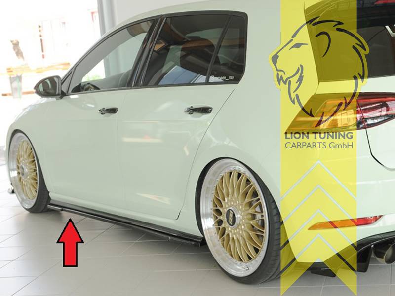 schwarz glänzend, nur passend für GTI, GTD, GTE, R-Line, Golf R, ABS Kunststoff, Eintragungsfrei / mit ABE