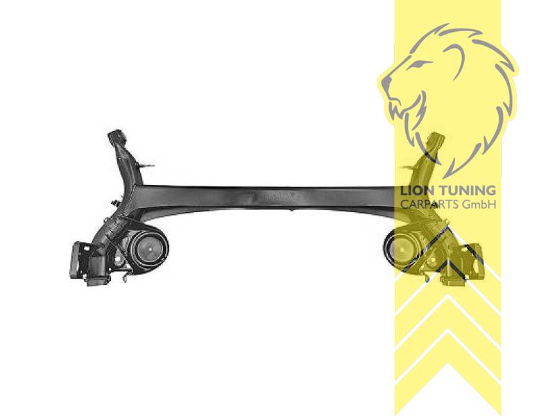 schwarz, Ersatz zu OE Nummer: 50702951, für Fahrzeuge mit Frontantrieb, Hinterachse mit Silentlager, Metall / Stahl