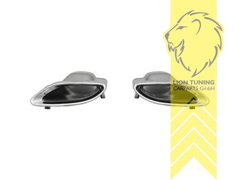 Endrohr duplex, chrom, Oval, nur passend für AMG LINE!, Edelstahl