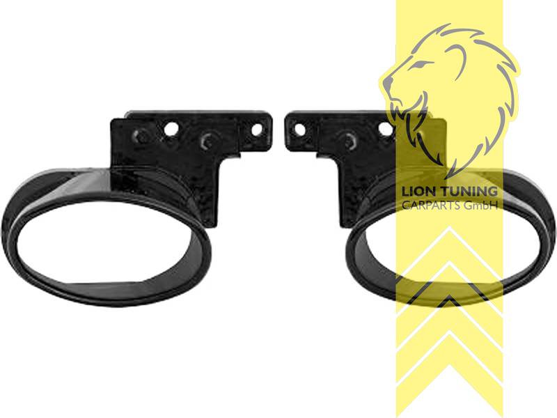 Endrohr duplex, schwarz, Oval, nur passend für Modelle mit S-Line, Edelstahl