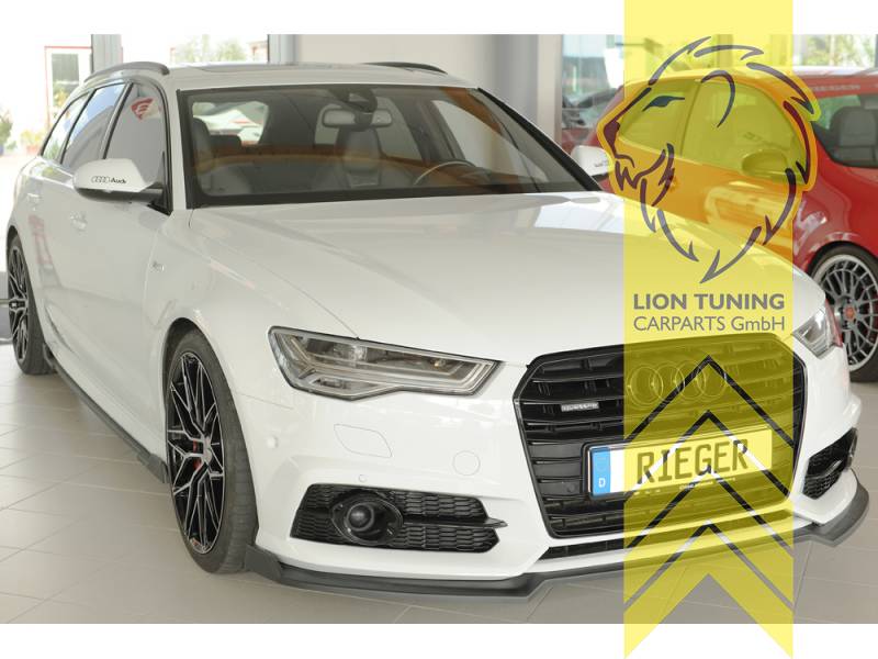 Liontuning - Tuningartikel für Ihr Auto  Lion Tuning Carparts GmbH Rieger  Frontspoiler Spoilerlippe Spoiler für Audi A6 4F Limousine Avant